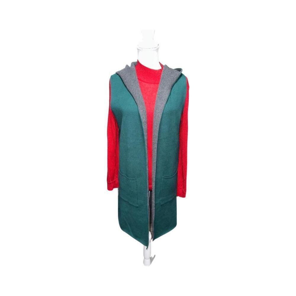 Rain Long Sleeveless Cardigan. Green Color. Warm.  Size M. New With Tags